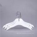 Assessed supplier Pengfei white rubber coated baby wooden suit hanger with clips